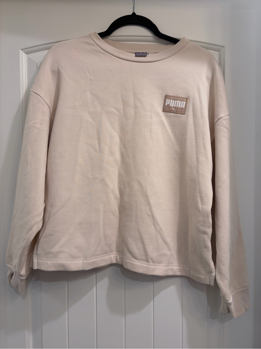 Puma Women’s Crewneck Sweatshirt in Light Beige